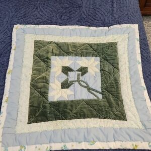 Vintage Quilted Baby Blanket Homemade